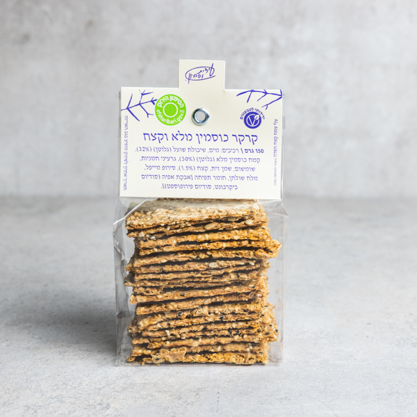 קרקר כוסמין מלא וקצח